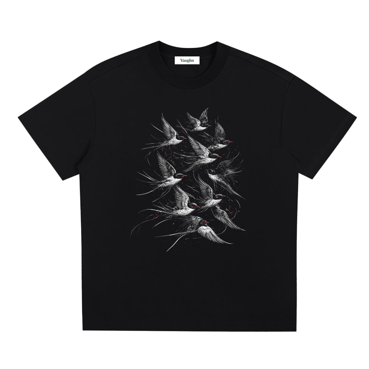 Vaughn Birds T-Shirt - Black